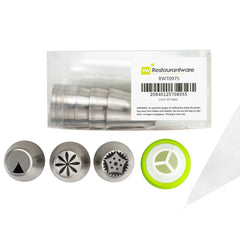 Pastry Tek Stainless Steel Russian Piping Tip Set - 23-Piece - 600 count box