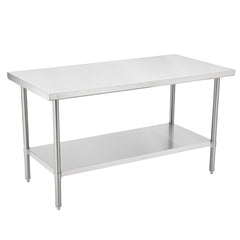 Kitchen Tek 16-Gauge 304 Stainless Steel Commercial Work Table - Medium Duty, Galvanized Legs, Undershelf - 30