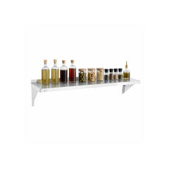 Kitchen Tek 16-Gauge 430 Stainless Steel Solid Wall Shelf - Medium Duty - 12
