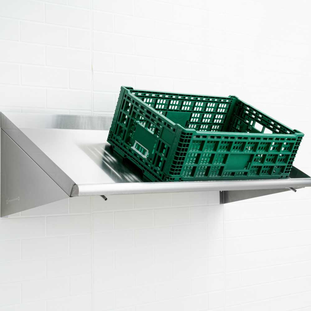 Kitchen Tek 304 Stainless Steel Rack Shelf - Wall Mounted, Slanted - 42" - 1 count box