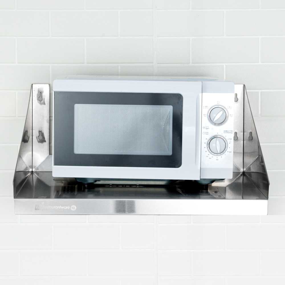 Kitchen Tek 18-Gauge 430 Stainless Steel Microwave Shelf - Heavy Duty - 24" x 24" - 1 count box