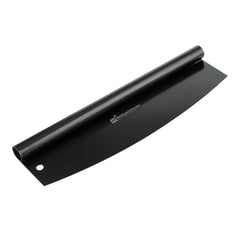 Met Lux Black Stainless Steel Pizza Cutter / Rocker - with Cover - 13 3/4