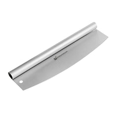 Met Lux Stainless Steel Pizza Cutter / Rocker - with Cover - 13 3/4