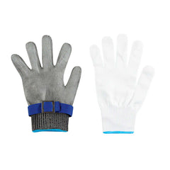 Life Protector Fiber / Stainless Steel Mesh Large Cut-Resistant Glove - Level 9, Food Safe - 9 3/4