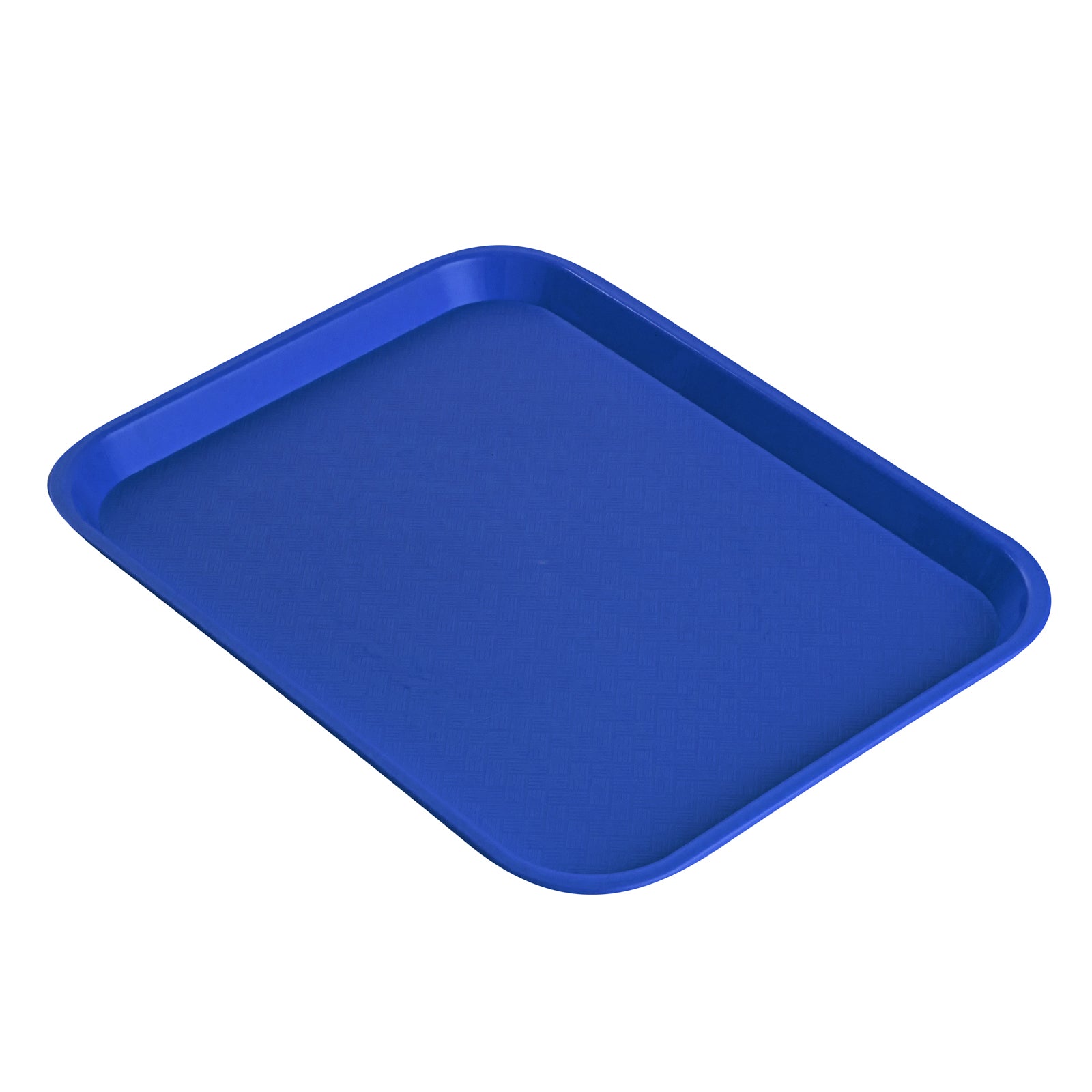 Chef 101 Rectangle Blue Plastic Fast Food Tray - 10" x 14" - 50 count box