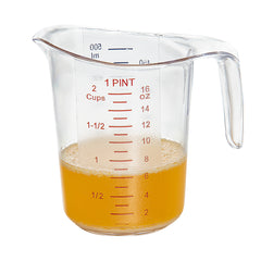 Chef 101 1 pt (2 cups) Clear Plastic Measuring Cup - 5 1/4
