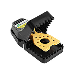 Pest Tek Black Plastic Mouse Trap - Interlocking Teeth, Open Top, Reusable - 4 1/2