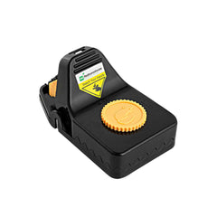 Pest Tek Black Plastic Mouse Trap - Interlocking Teeth, Bait Cap, Reusable - 6