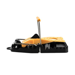 Pest Tek Yellow and Black Plastic Mouse Trap - Kill Bar, Reusable - 4 1/2