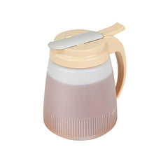 Chef 101 32 oz Beige Plastic All Purpose / Syrup Dispenser - 5 1/2