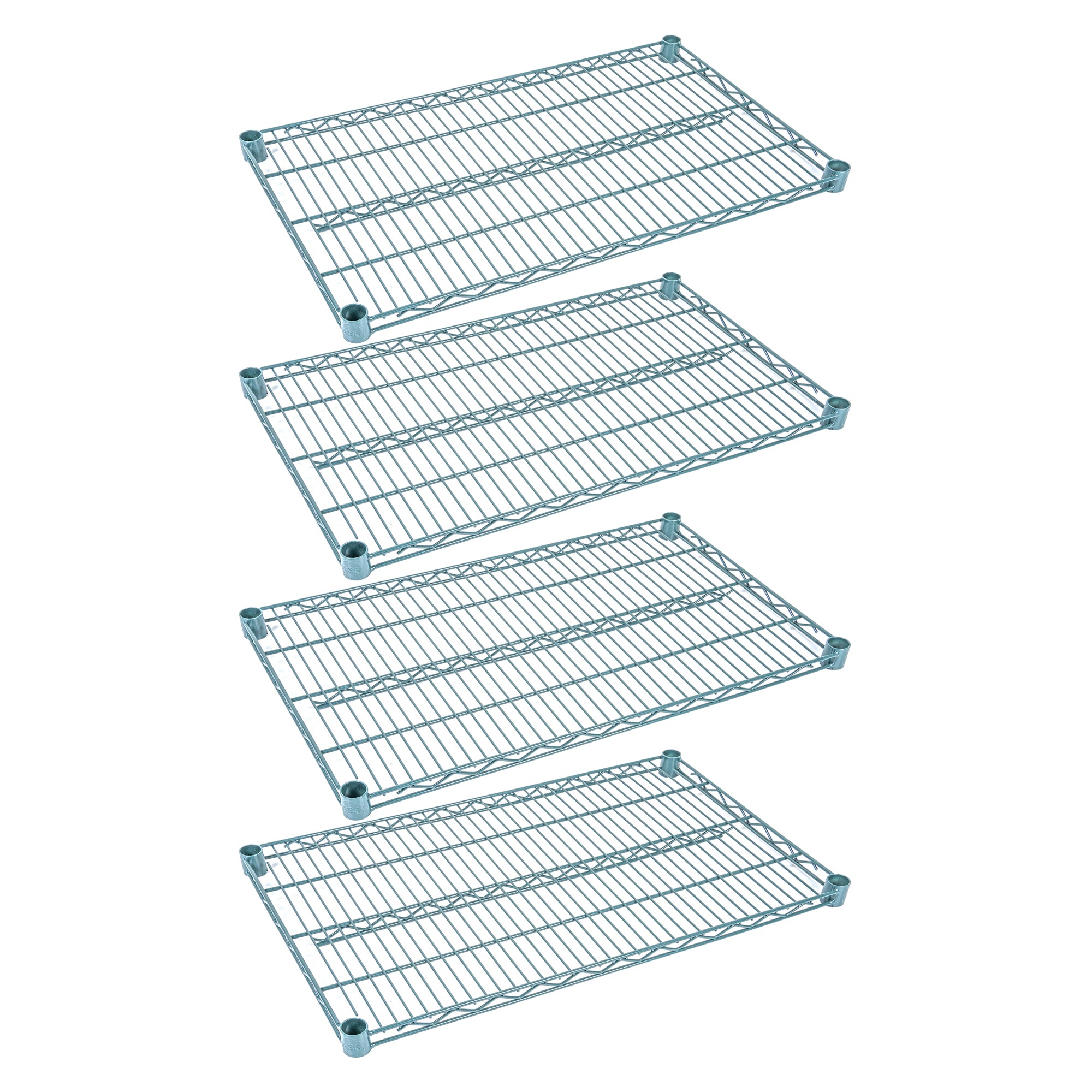 Chef 101 NSF Green Epoxy Shelf - Corrosion-Resistant - 18" x 30" - 4 count box