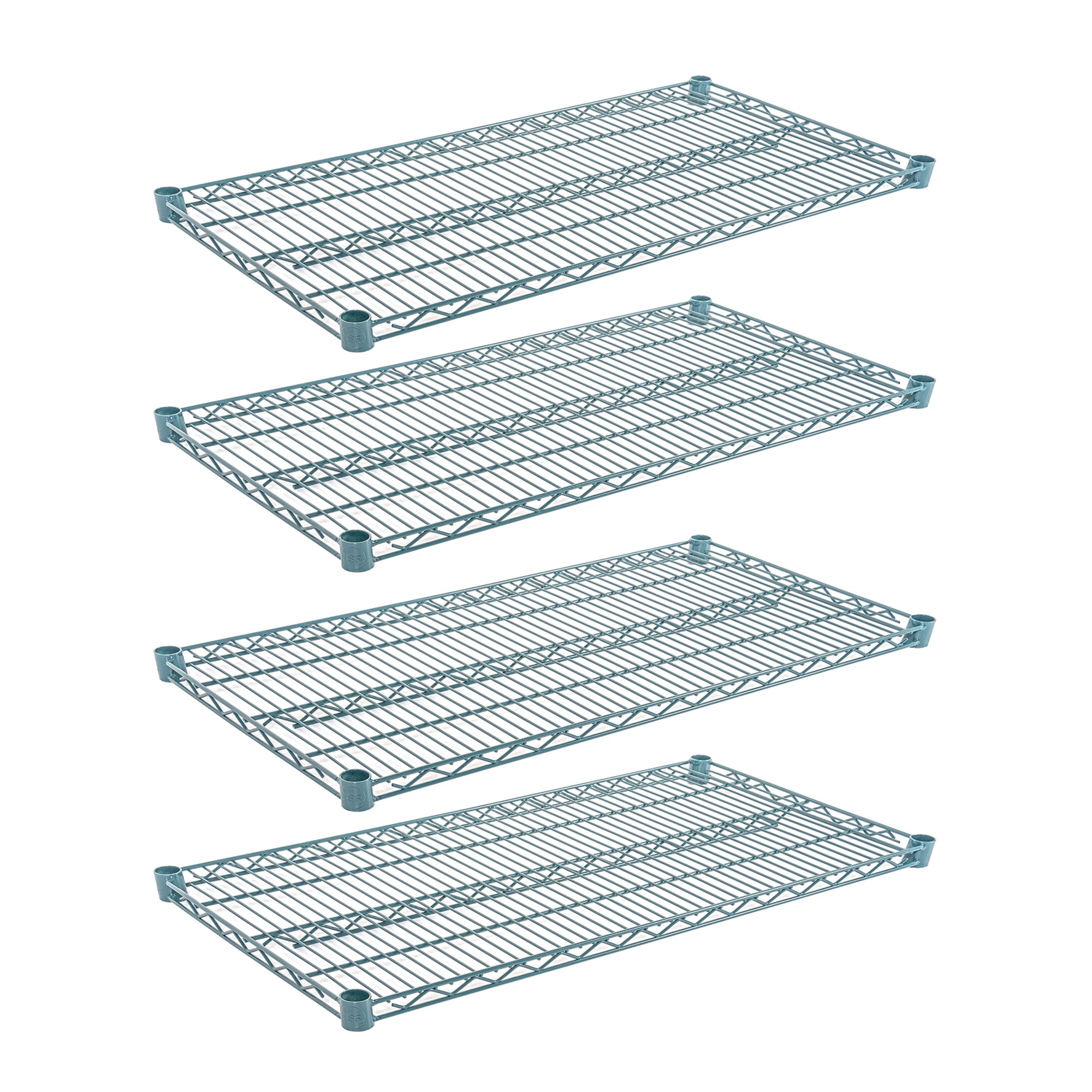 Chef 101 NSF Green Epoxy Shelf - Corrosion-Resistant - 18" x 36" - 4 count box