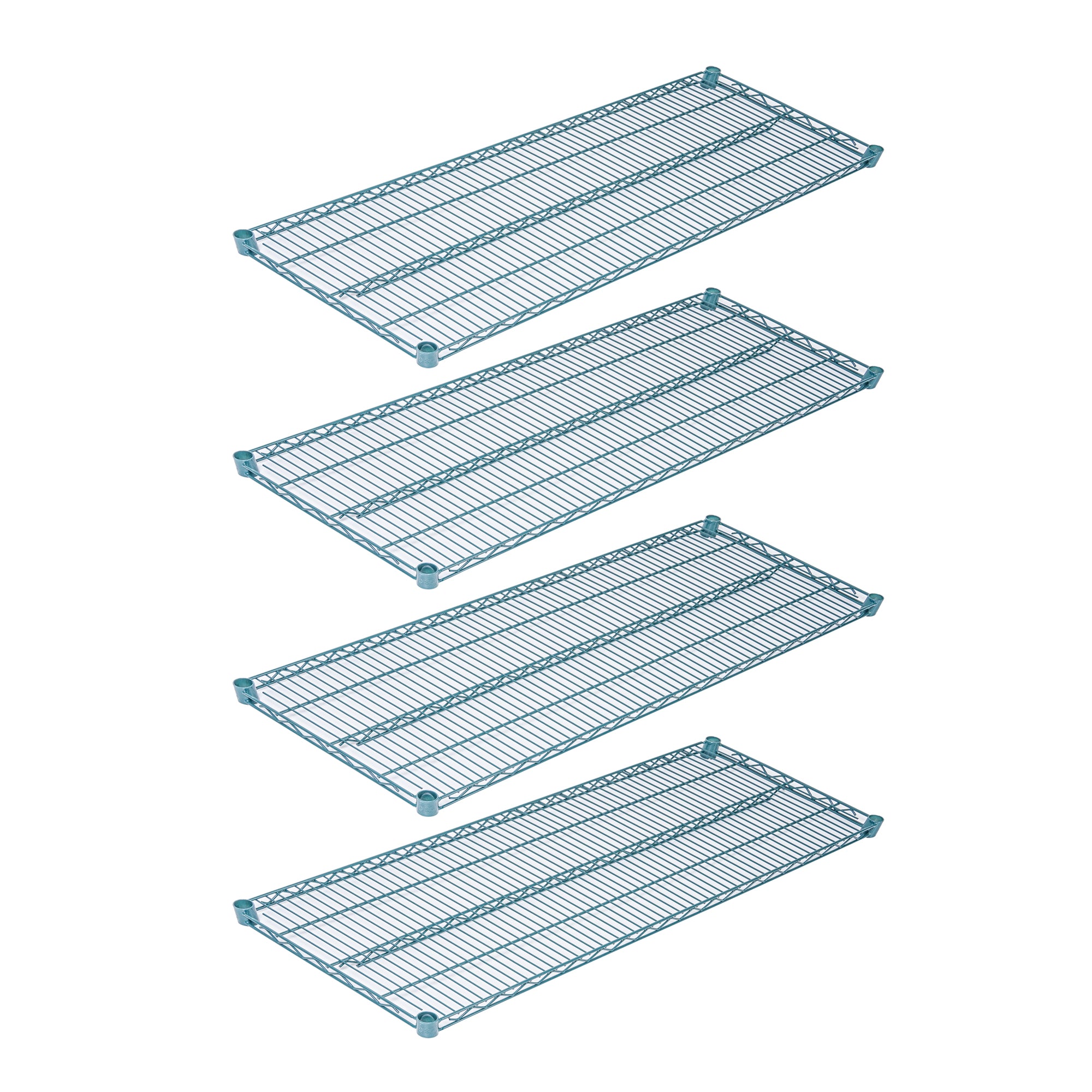 Chef 101 NSF Green Epoxy Shelf - Corrosion-Resistant - 18" x 48" - 4 count box