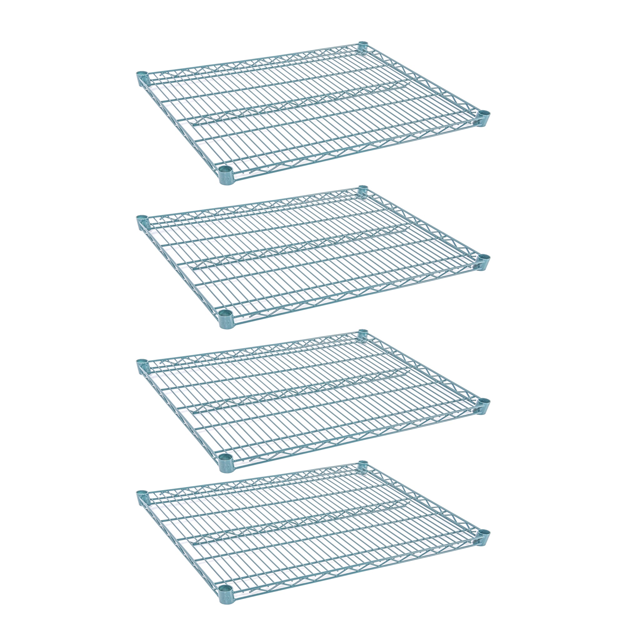 Chef 101 NSF Green Epoxy Shelf - Corrosion-Resistant - 24" x 30" - 4 count box