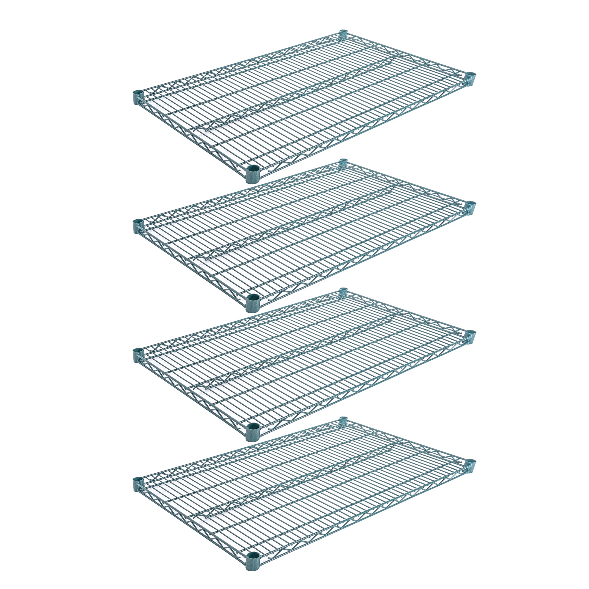 Chef 101 NSF Green Epoxy Shelf - Corrosion-Resistant - 24" x 36" - 4 count box