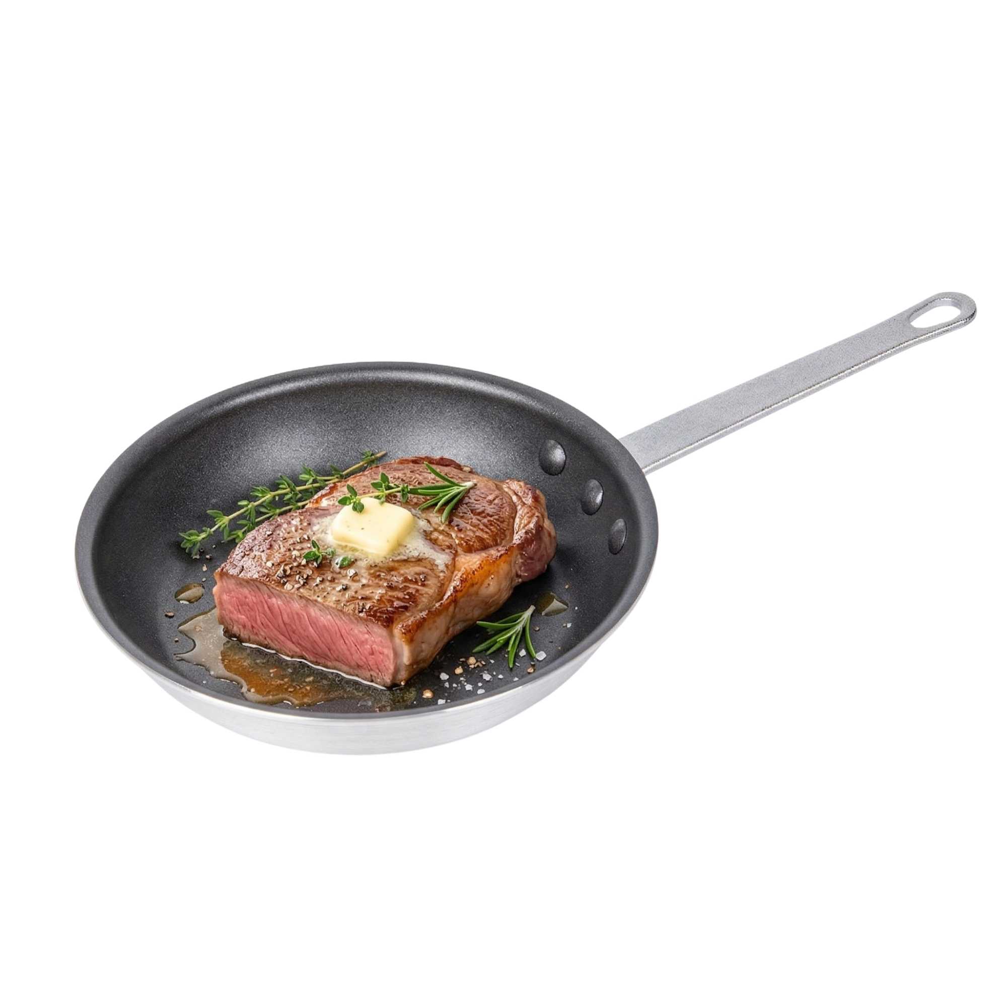 Met Lux Aluminum 8" Fry Pan - Non-Stick - 6 count box