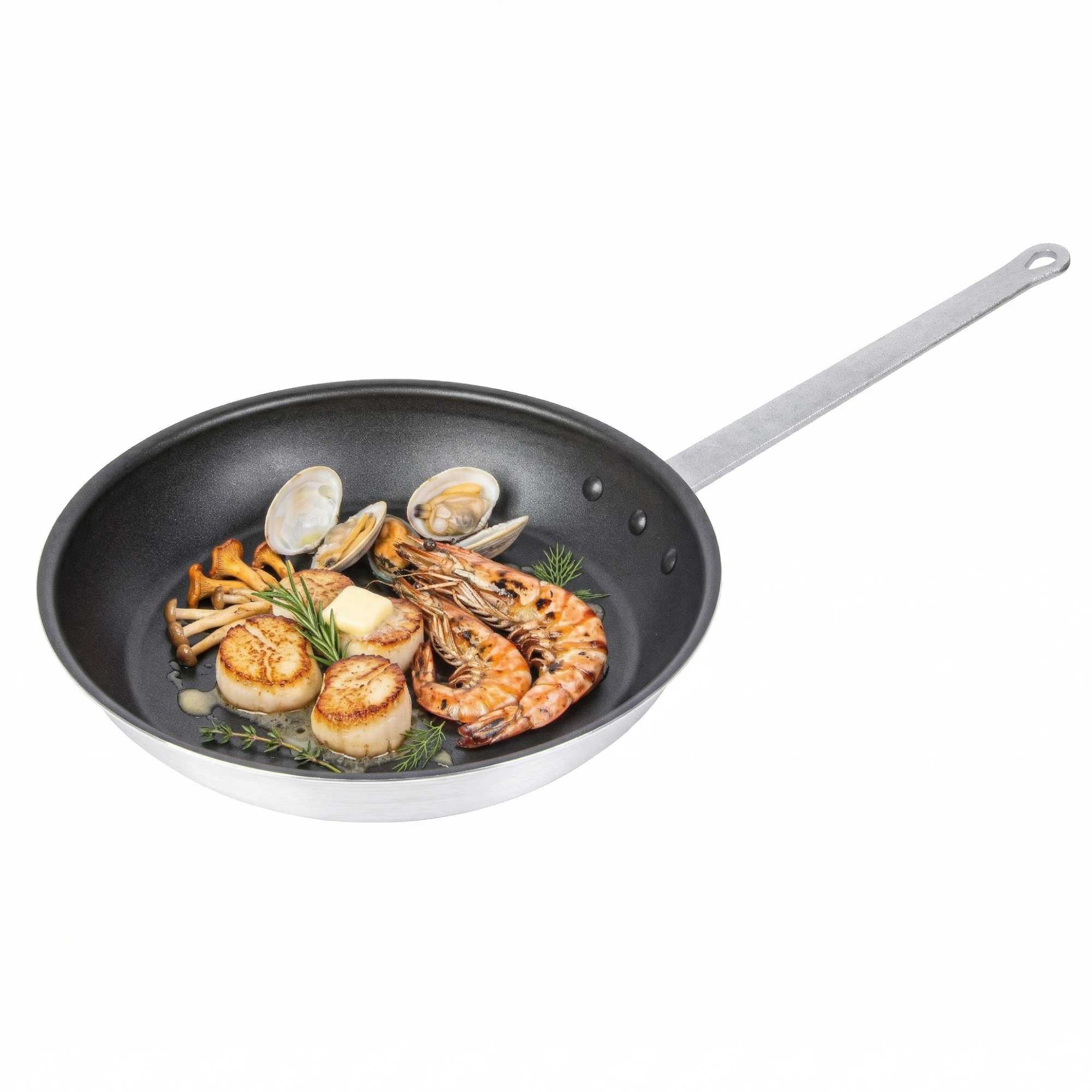 Met Lux Aluminum 14" Fry Pan - Non-Stick - 6 count box