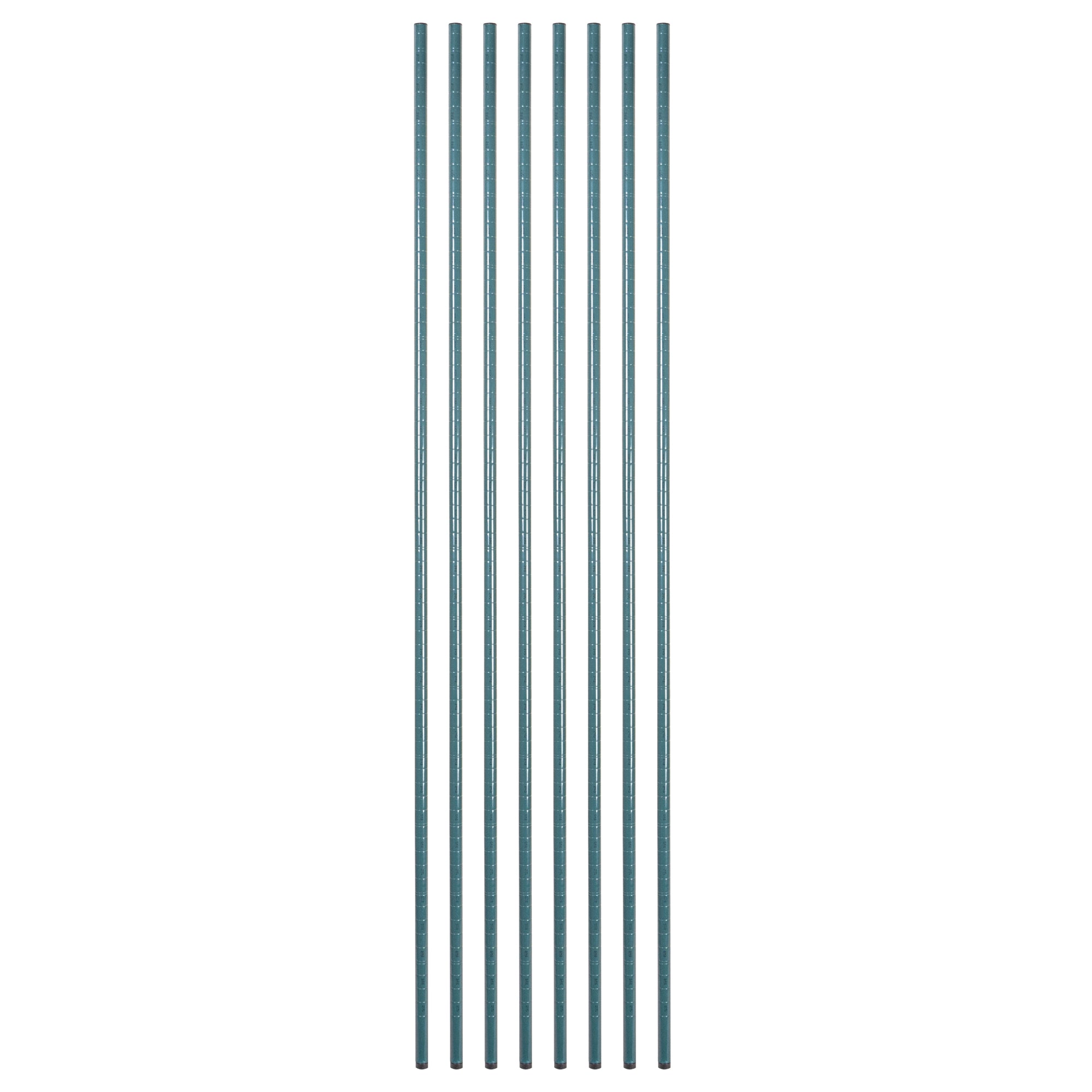 Chef 101 74" NSF Green Epoxy Stationary Shelving Post - with Leveling Foot, Corrosion-Resistant - 4 count box