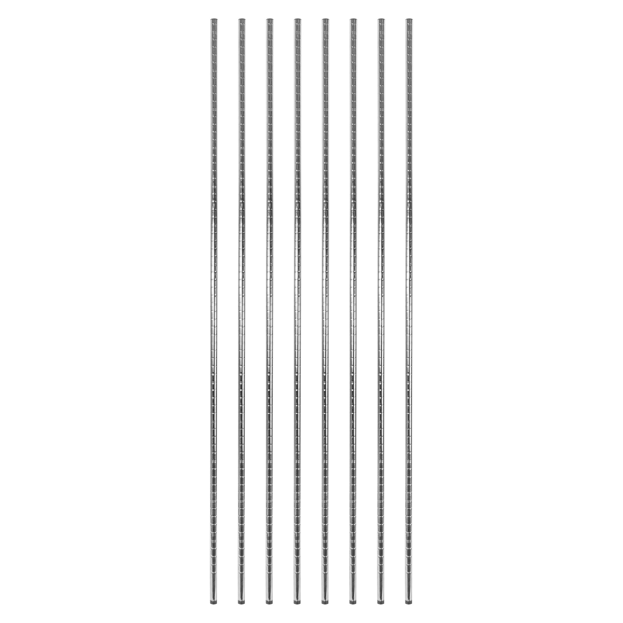 Chef 101 74" NSF Chrome Stationary Shelving Post - with Leveling Foot - 4 count box