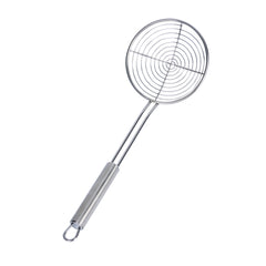 German Standard Stainless Steel Spiral Wire Skimmer - 14'' x 4 3/4'' - 6 count box
