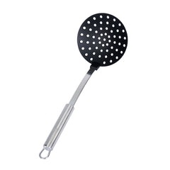German Standard Black Nylon High Heat Skimmer - with Stainless Steel Handle - 12 3/4'' x 4 1/4'' - 36 count box