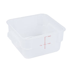Met Lux 2 qt Square Translucent Plastic Food Storage Container - with Red Volume Markers - 7