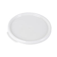 Met Lux Round White Plastic Food Storage Container Lid - Fits 2 and 4 qt - 10 count box