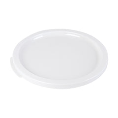 Met Lux Round White Plastic Food Storage Container Lid - Fits 12, 18 and 22 qt - 10 count box
