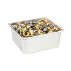 Kitchen Tek Stainless Steel 2/3 Size Steam Table Pan - 6 Inch Deep, Anti Jam, 24 Gauge - 1 count box