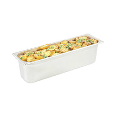 Kitchen Tek Stainless Steel 1/2 Size Long Steam Table Pan - 6 Inch Deep, Anti Jam, 24 Gauge - 1 count box