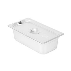 Kitchen Tek Stainless Steel Slotted Lid - Fits 1/3 Size Steam Table Pan - 1 count box