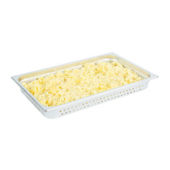 Kitchen Tek Stainless Steel Full Size Steam Table Pan - 2 1/2 Inch Deep, Perforated, Anti Jam, 24 Gauge - 12 count box