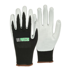 Life Protector Black Nitrile Large Work Gloves - with Foam Nitrile Palm Coating - Pair - 10 count box
