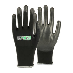 Life Protector Black Nylon Extra Large Work Gloves - with Polyurethane Palm Coating - Pair - 1 count box
