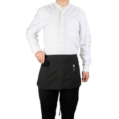 Chef 101 Black Standard Waist Apron - with 3 Pockets - 24