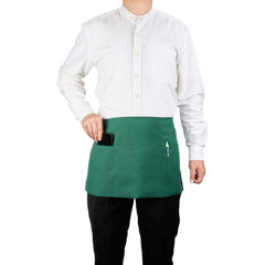 Chef 101 Green Standard Waist Apron - with 3 Pockets - 24