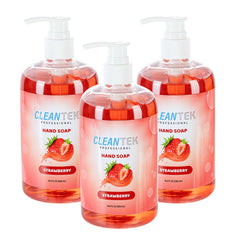 Clean Tek Professional 16.9 fl. oz Liquid Hand Soap - Strawberry - 24 count box