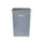 Clean Tek Professional 35 gal Square Gray Plastic Trash Can - 19 1/2" x 19 1/2" x 27 3/4" - 1 count box
