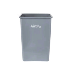 Clean Tek Professional 35 gal Square Gray Plastic Trash Can - 19 1/2