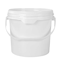 Met Lux 3.5 gal Round White Plastic Screw Top Pail - UN Rated - 11 1/4