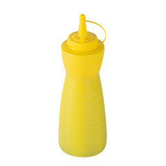 Sauce Tek 24 oz Yellow Plastic Squeeze Bottle - with Cap - 2 3/4