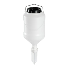Sauce Tek 5L Plastic Hanging Bottle Condiment Pump Dispenser - with Squeeze Nozzle - 7 1/4