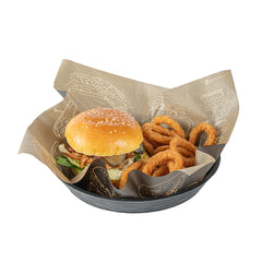 Chef 101 Round Black Plastic Diner Platter - 9