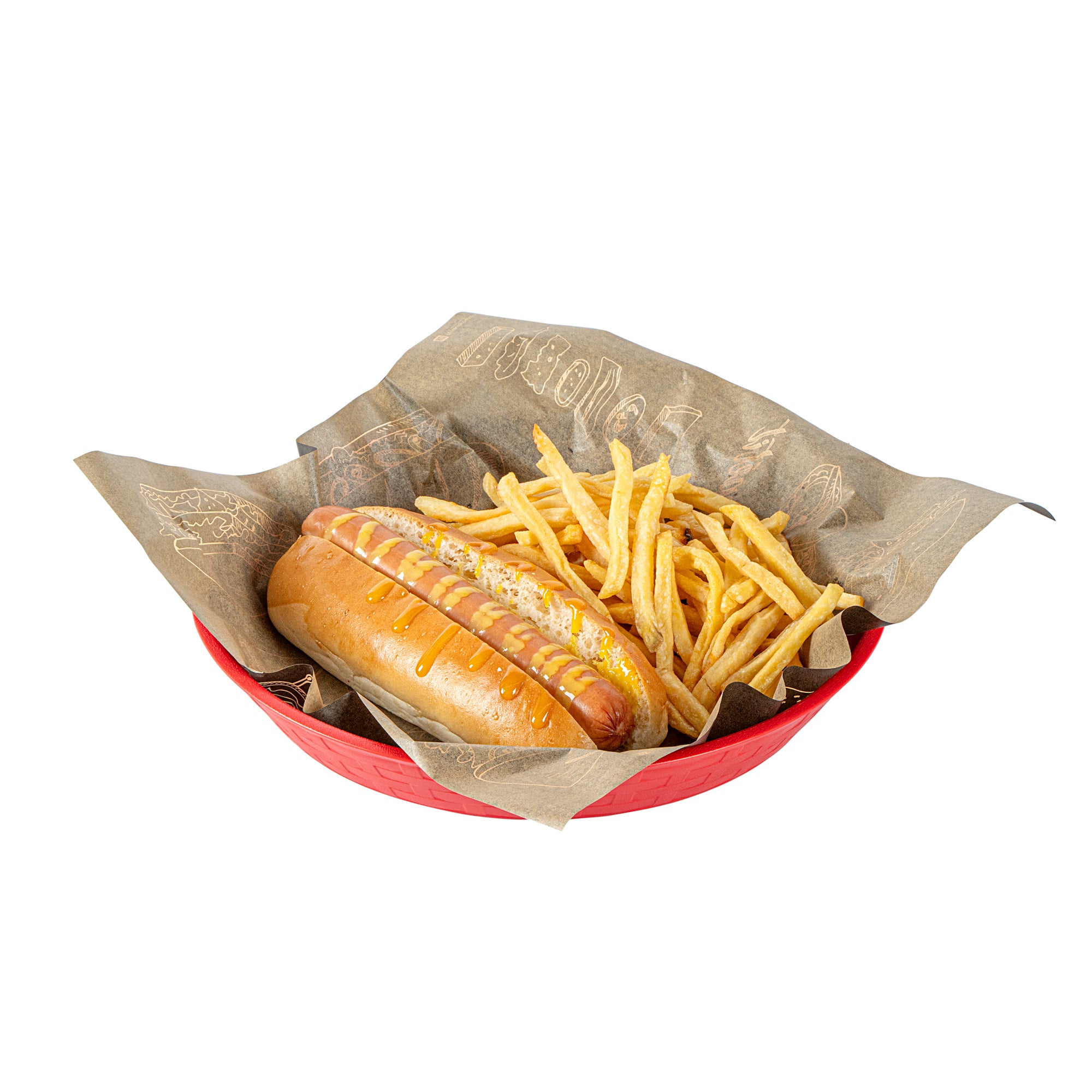 Chef 101 Round Red Plastic Diner Platter - 10 1/2" x 10 1/2" x 1 1/2" - 100 count box