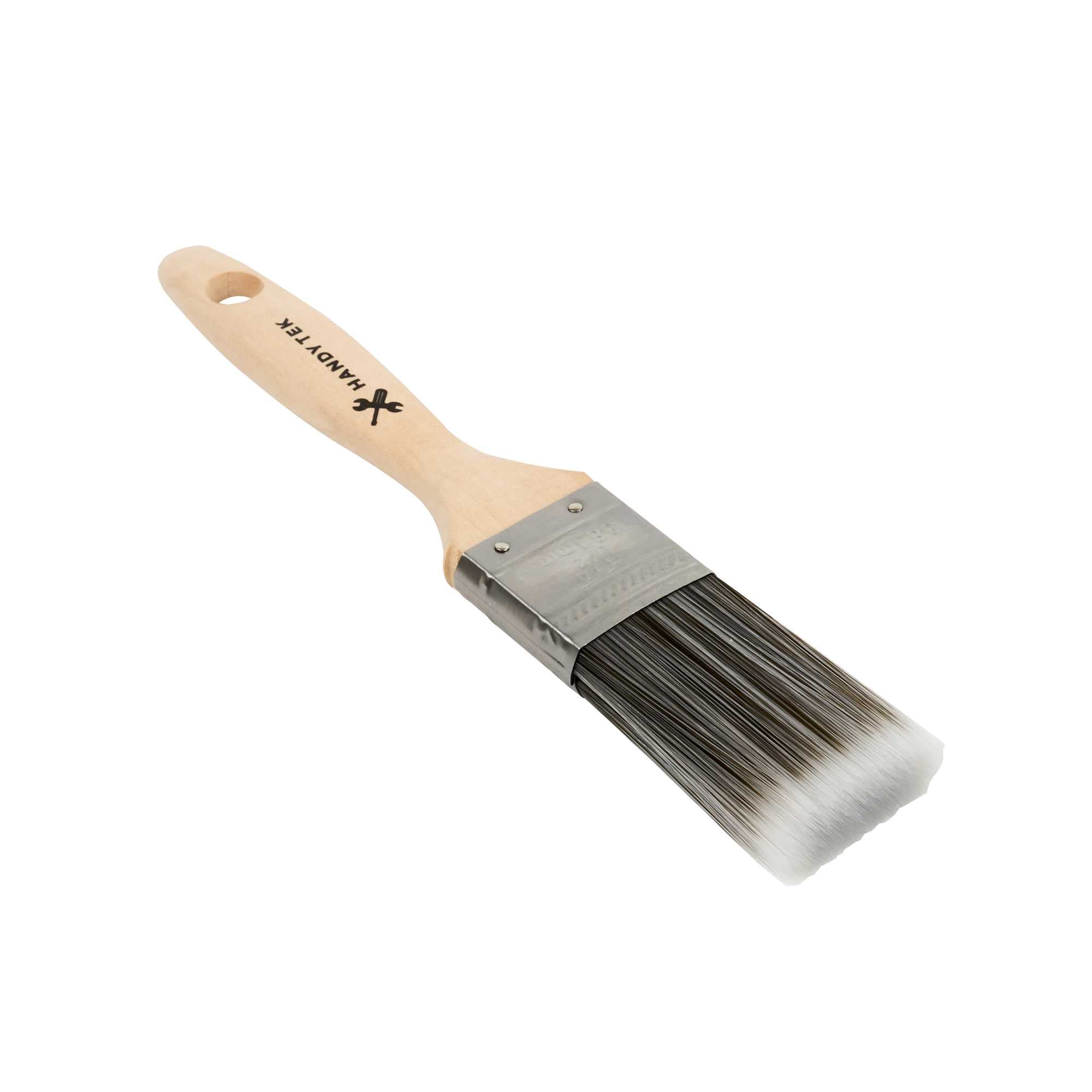 Handy Tek Synthetic Polyester Paint Brush - Flat, Beaver Tail - 1 1/2" - 6 count box