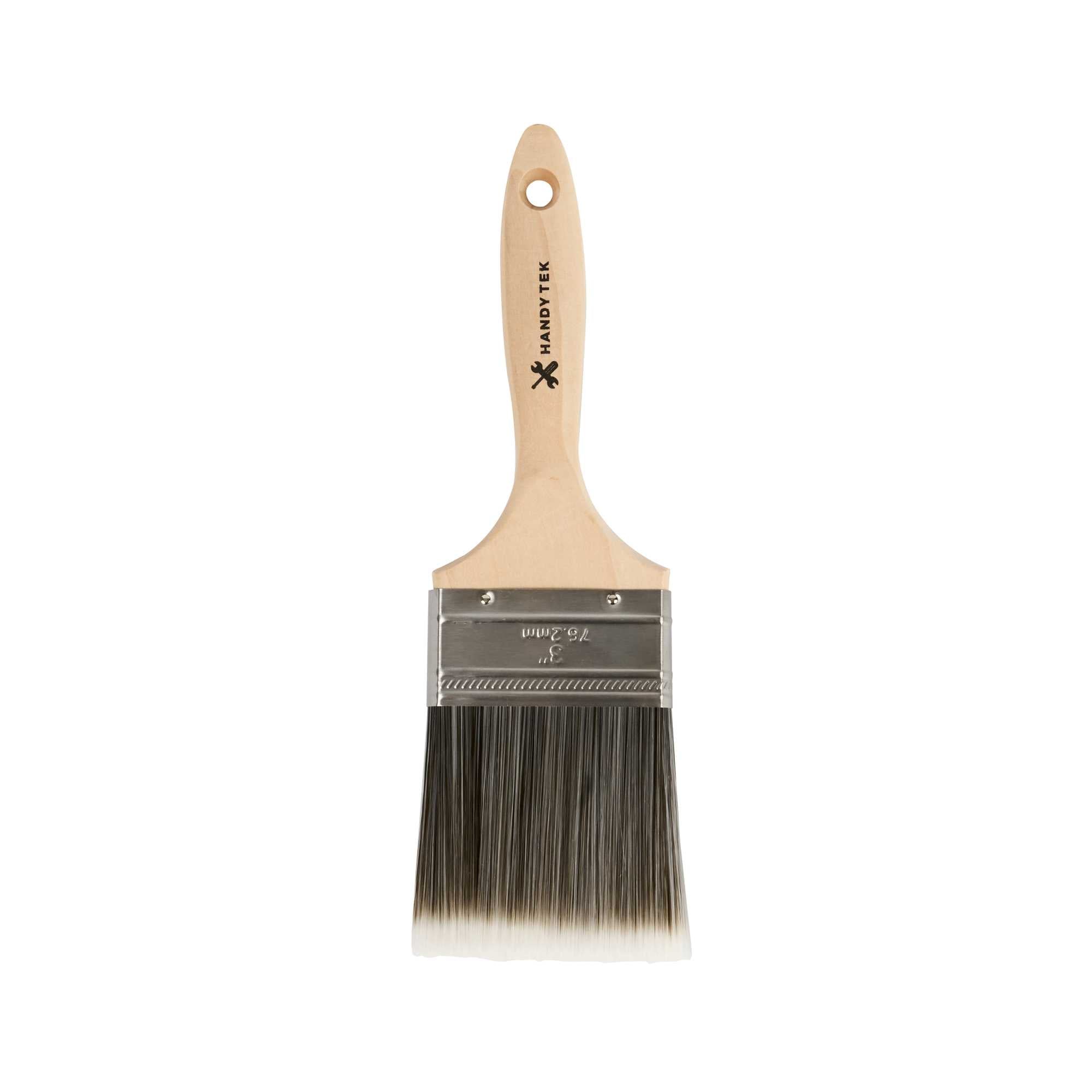 Handy Tek Synthetic Polyester Paint Brush - Flat, Beaver Tail - 3" - 1 count box