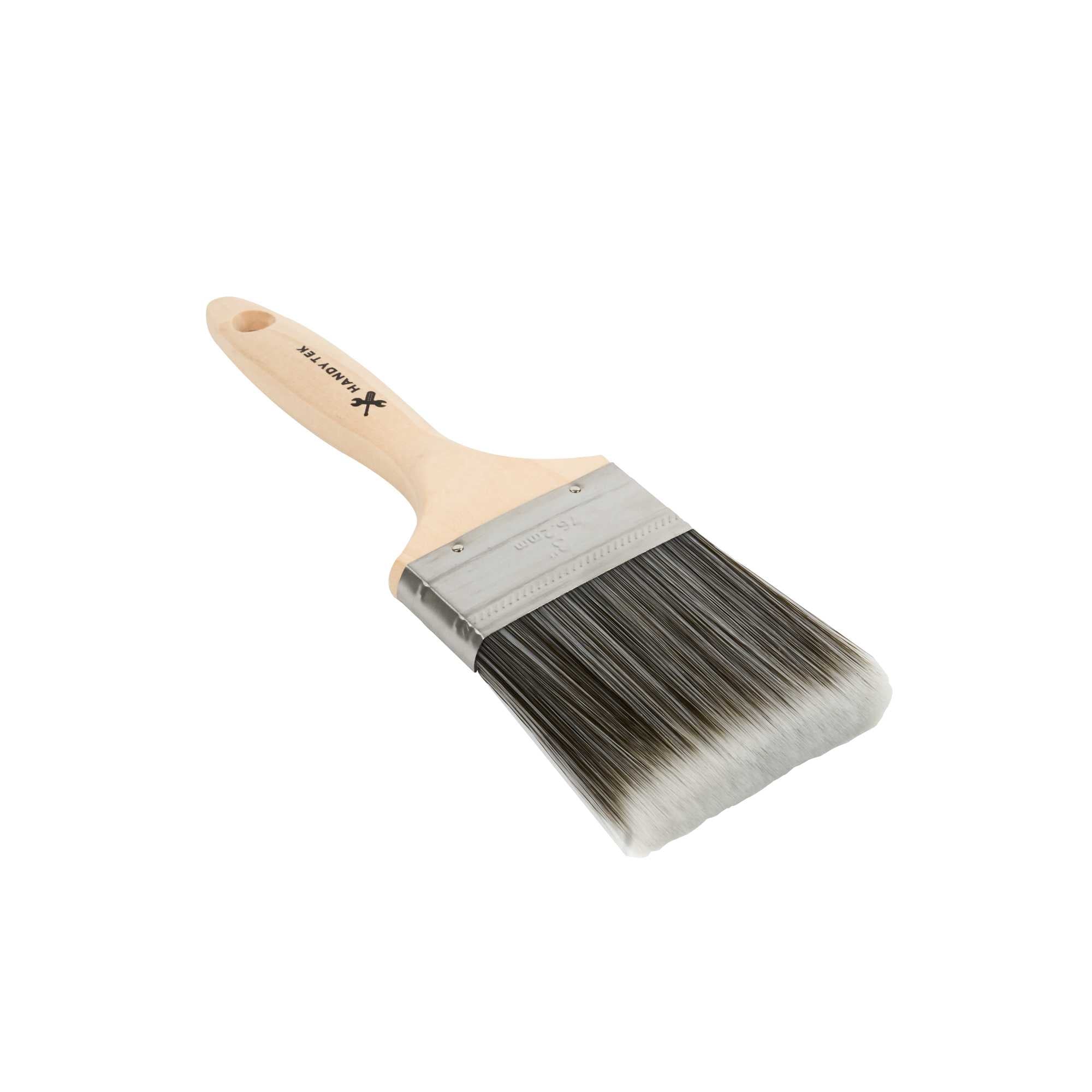 Handy Tek Synthetic Polyester Paint Brush - Flat, Beaver Tail - 3" - 6 count box