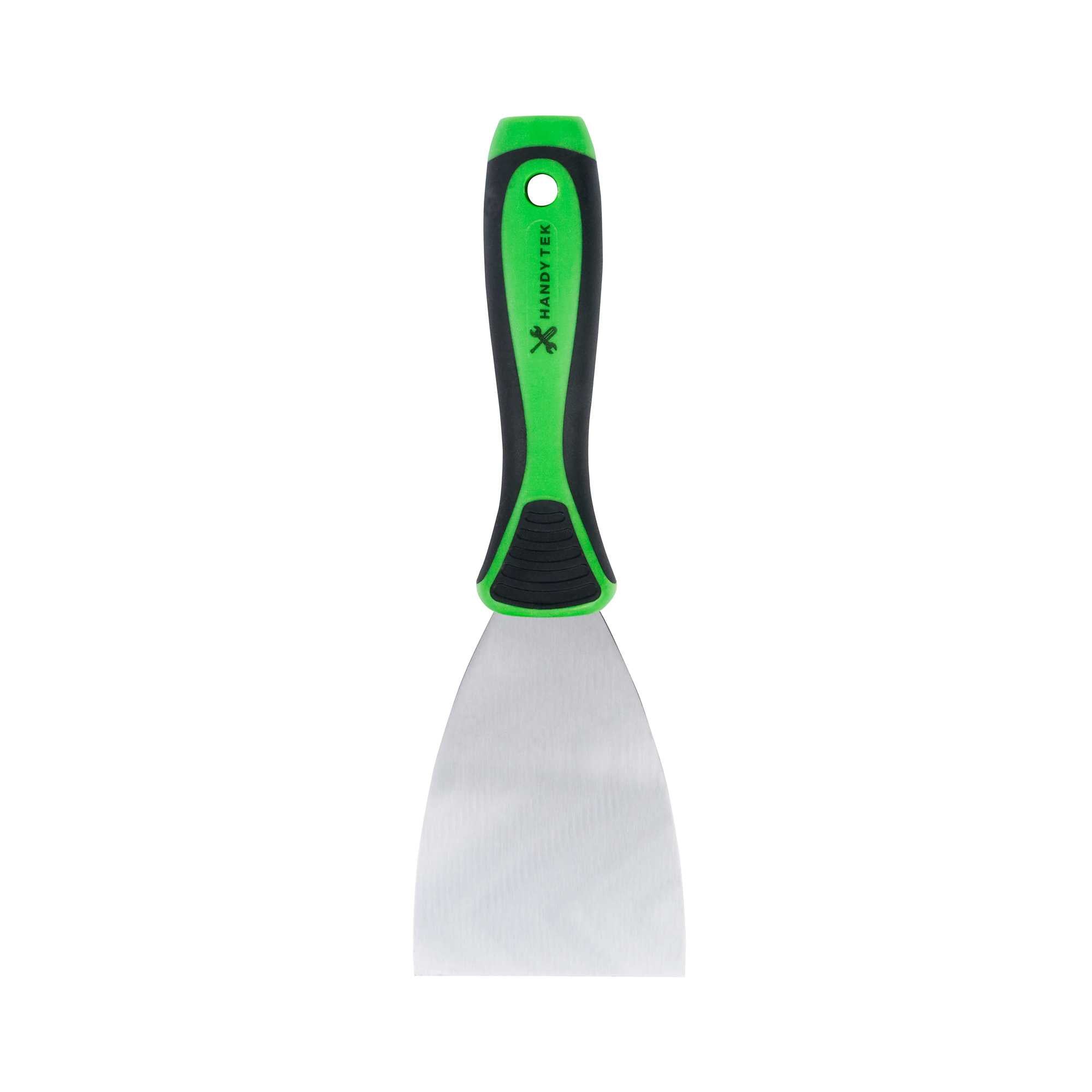 Handy Tek Carbon Steel Putty Knife - Flexible, Soft Grip Handle - 3" - 1 count box