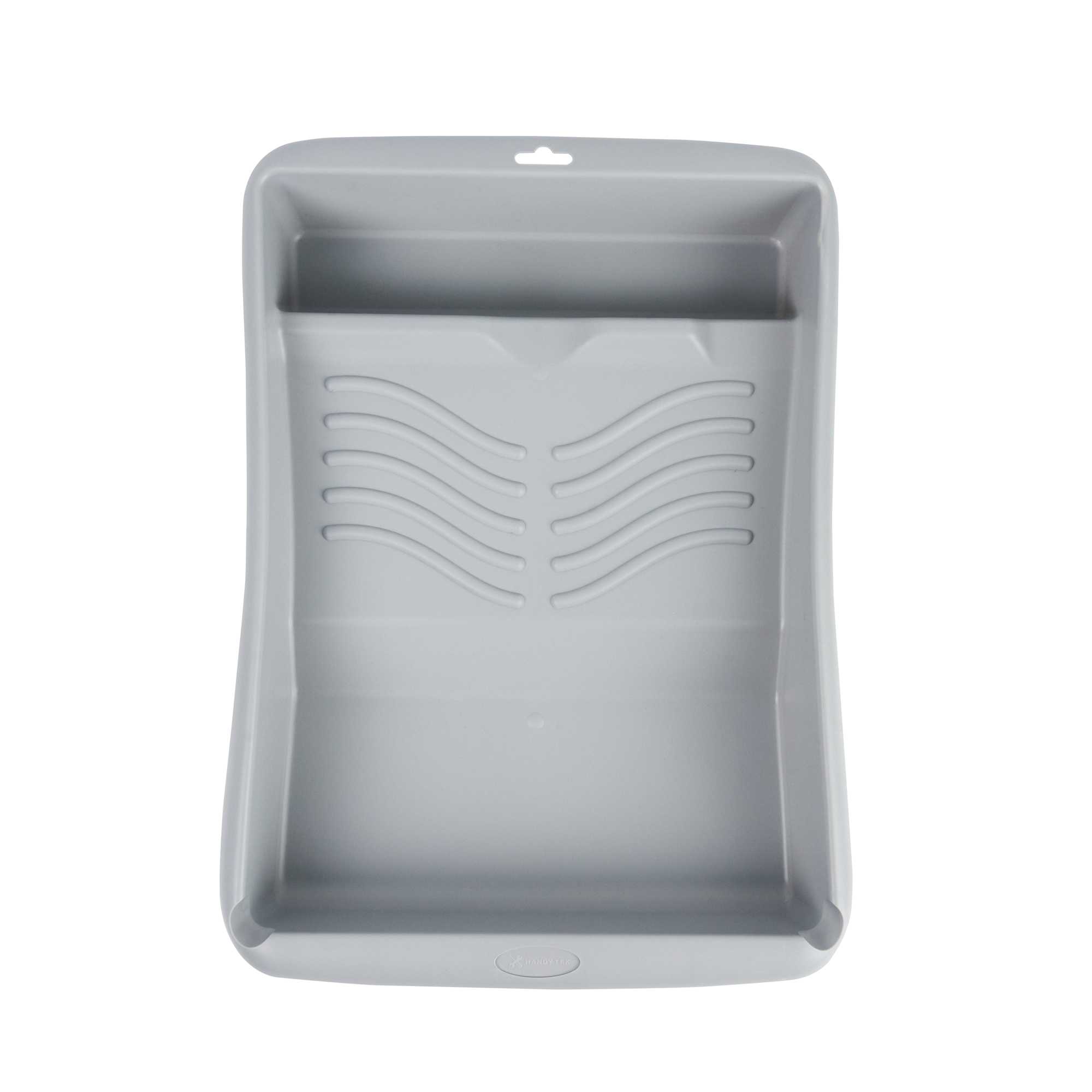 Handy Tek 1.5 gal 2-In-1 Gray Plastic Paint Tray - For Roller and Brush - 17 3/4" x 13" x 3" - 1 count box