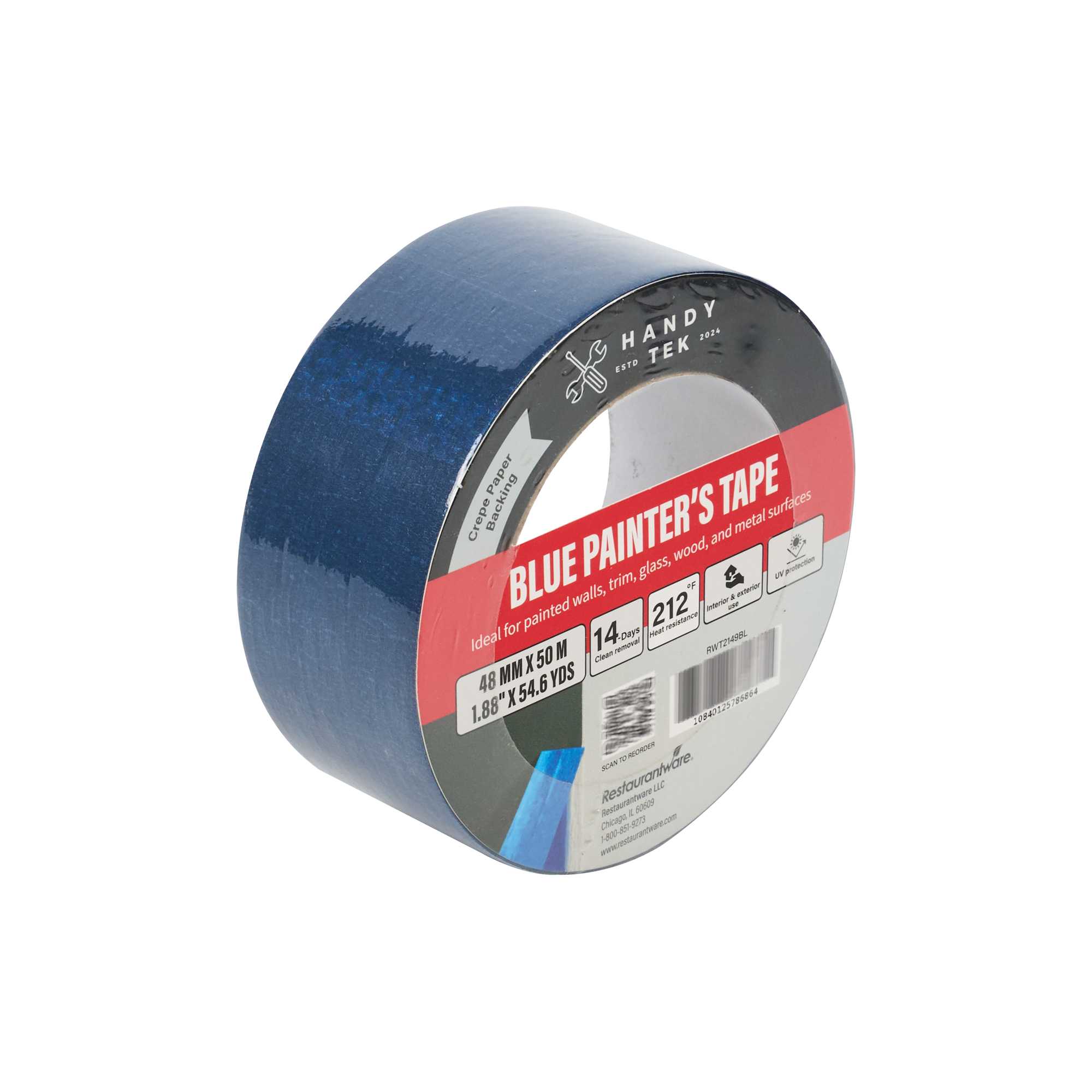 Handy Tek Blue Painter's Tape - 2" x 54 yds - 1 count box